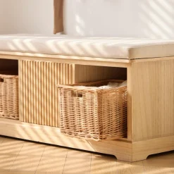 Le Banc CHIBA 1 porte et 2 rangements au style scandinave