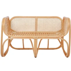 Le Canapé MOROTAI design scandinave épuré assise en rotin naturel et tissu etanche