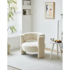 Le fauteuil de salon BANGUI avec son design moderne Blanc
