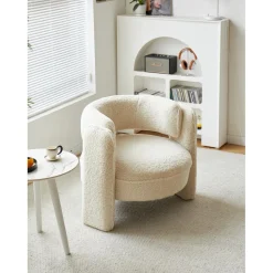 Le fauteuil de salon BANGUI avec son design moderne Blanc