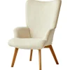 Le fauteuil de salon MALMO design scandinave beige