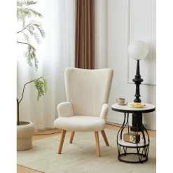 Le fauteuil de salon MALMO design scandinave beige