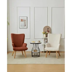 Le fauteuil de salon MALMO design scandinave beige