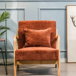Le fauteuil de salon OHAMA avec son design scandinave rouge