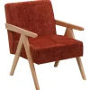 Le fauteuil de salon SANTAREM son design scandinave Rouge