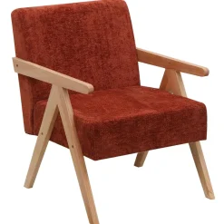 Le fauteuil de salon SANTAREM son design scandinave Rouge