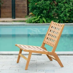 Le fauteuil intérieur extérieur en acacia massif AGUILARES