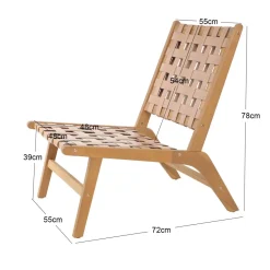 Le fauteuil intérieur extérieur en acacia massif AGUILARES