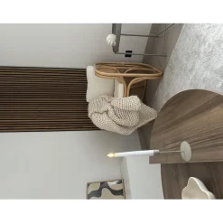 Le Fauteuil MOROTAI design scandinave épuré assise en rotin naturel et tissu etanche