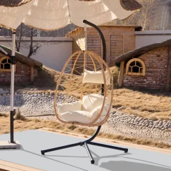 Le fauteuil suspendu VENICE style scandinave marron