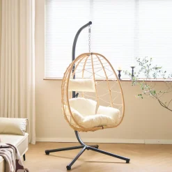 Le fauteuil suspendu VENICE style scandinave marron