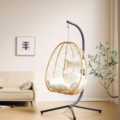 Le fauteuil suspendu VENICE style scandinave marron