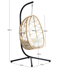 Le fauteuil suspendu VENICE style scandinave marron