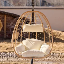 Le fauteuil suspendu VENICE style scandinave marron