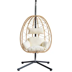 Le fauteuil suspendu VENICE style scandinave marron