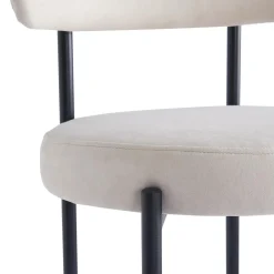 Le lot de tabourets de bar LARS design scandinave élégant assise garnie premium avec une mousse ultra-dense