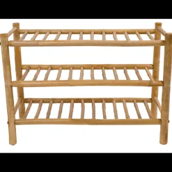 Le meuble d'entrée BANDUNG 3 étagères design scandinave et sa structure en bois