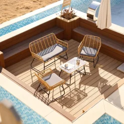 Le salon de jardin DANANG style scandinave et sa couleur grise intemporelle