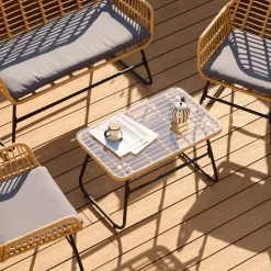 Le salon de jardin DANANG style scandinave et sa couleur grise intemporelle