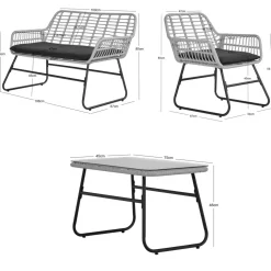 Le salon de jardin DANANG style scandinave et sa couleur grise intemporelle