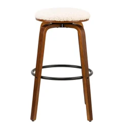 Le tabouret de bar MORENO design industriel élégant assise garnie premium avec une mousse ultra-dense