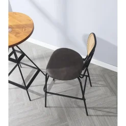 Le tabouret de bar OREBRO design industriel élégant assise garnie de mousse ultra-dense