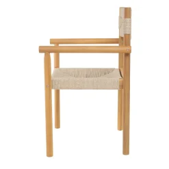 Les chaises OVALLE style scandinave Fabriquées en acacia massif et corde offrent un design intemporel