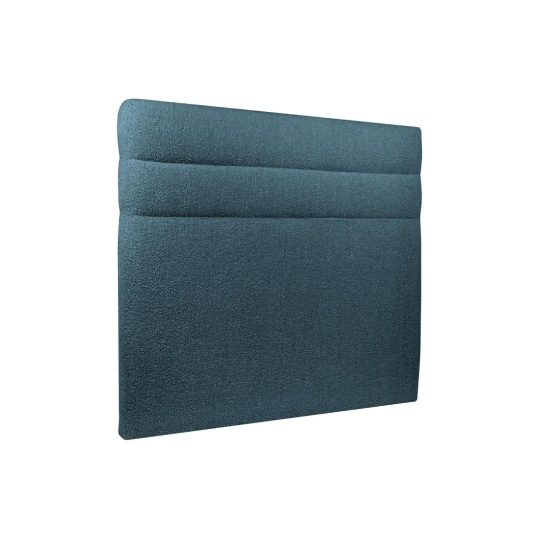 Lit avec tête de lit lignes bouclette et sommier tapissier