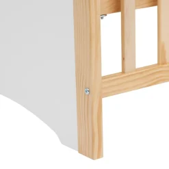 Lit bébé avec sommier intégré Blanc en Pin