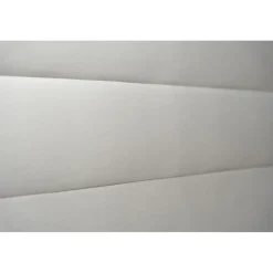 Lit coffre avec tête de lit lignes Velours Gris clair