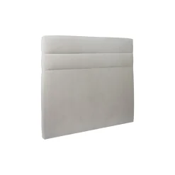 Lit coffre avec tête de lit lignes Velours Gris clair