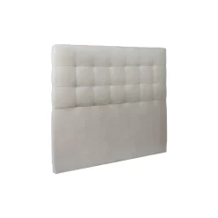 Lit coffre avec tête de lit capitonnee Velours Gris clair