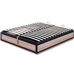 Lit coffre boston bois clair