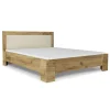 Lit complet avec sommier 140x200cm et tête de lit Chêne clair