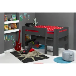 Lit demi Hauteur 90 x 190 gris