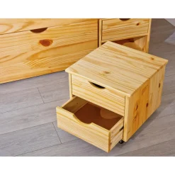 Lit en Pin Massif avec tiroirs de rangement IRIVO bois