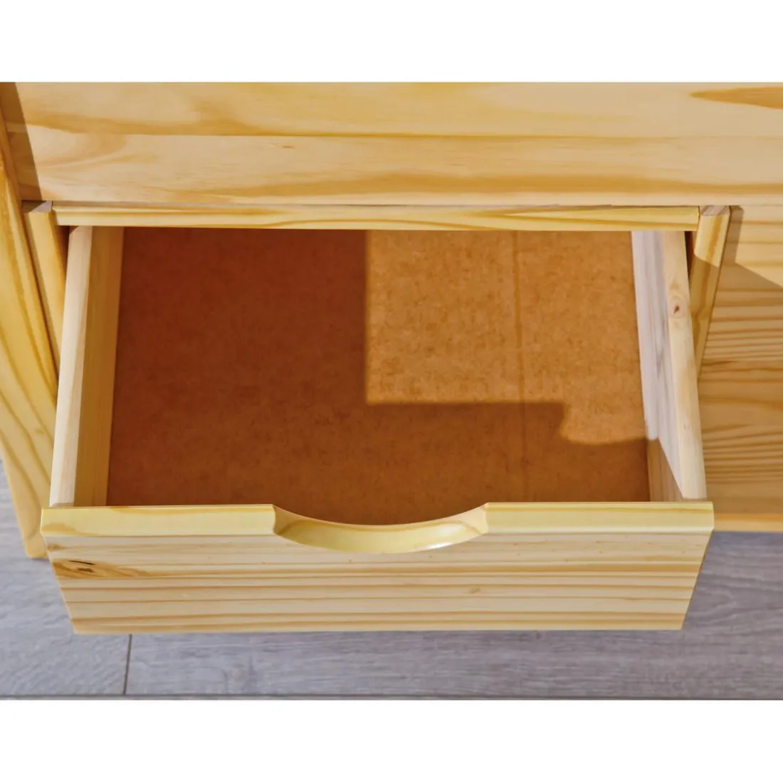 Lit en Pin Massif avec tiroirs de rangement IRIVO bois