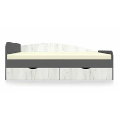 Lit enfant 90x200cm Gris et Bois clair