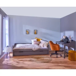 Lit multi fonction DREAM THE FUTURE Gris 90x200 Sommiers inclus Matelas non inclus