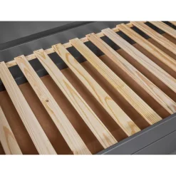 Lit multi fonction DREAM THE FUTURE Gris 90x200 Sommiers inclus Matelas non inclus