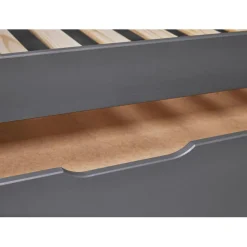 Lit multi fonction DREAM THE FUTURE Gris 90x200 Sommiers inclus Matelas non inclus