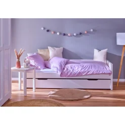 Lit multi fonction DREAM THE FUTURE blanc 90x200 Sommiers inclus Matelas non inclus