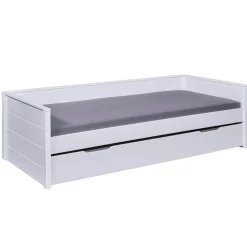 Lit multi fonction DREAM THE FUTURE blanc 90x200 Sommiers inclus Matelas non inclus