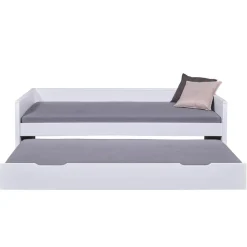 Lit multi fonction DREAM THE FUTURE blanc 90x200 Sommiers inclus Matelas non inclus