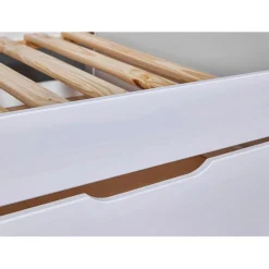 Lit multi fonction DREAM THE FUTURE blanc 90x200 Sommiers inclus Matelas non inclus