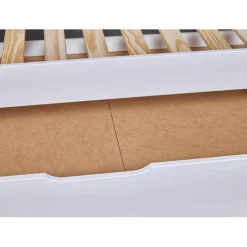 Lit multi fonction DREAM THE FUTURE blanc 90x200 Sommiers inclus Matelas non inclus