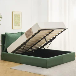 Lit-coffre Coussino sommier relevable Velours