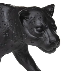 Léopard en mouvement en résine 70x18x28cm