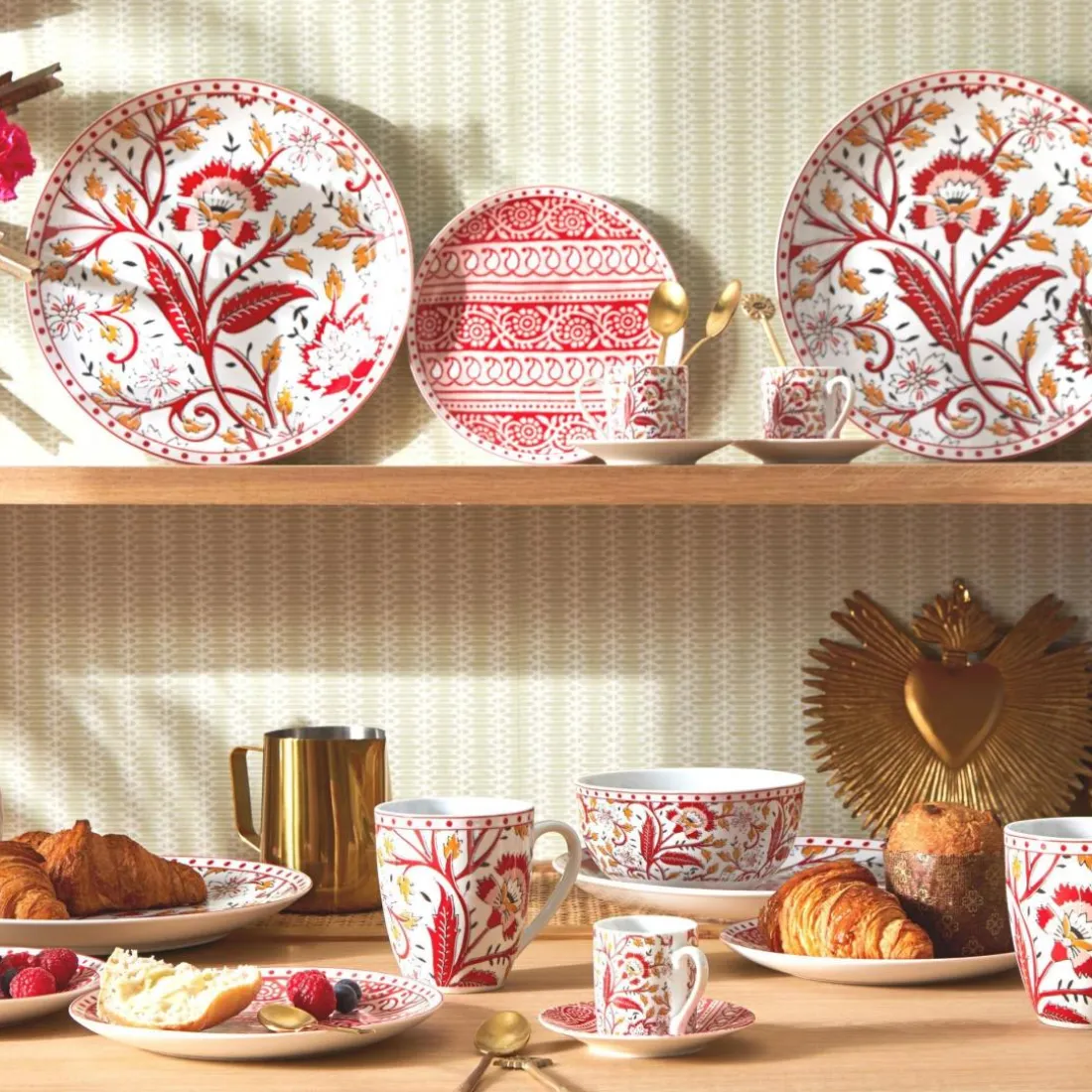 Lot de 4 assiettes vintage 27 cm MARICA