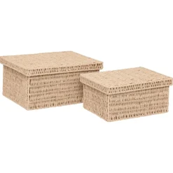 Lot de 2 boîtes range-documents